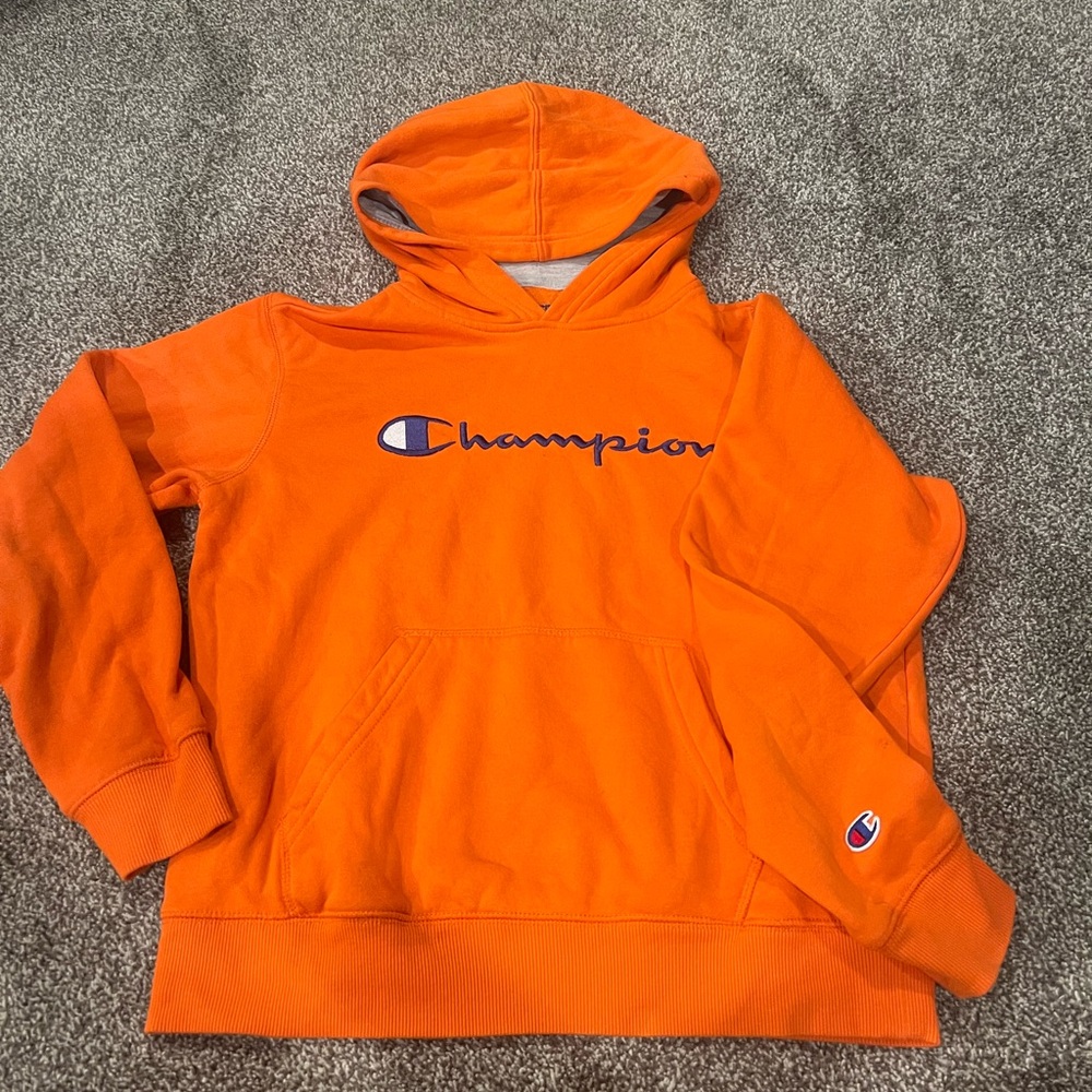 Champion Kids Vibrant Orange Hoodie